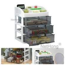 NetHong 4/5Tier Large Makeup Storage Box Case Cosmetic Stationery Drawer Desktop Table Organiser - White - View 13