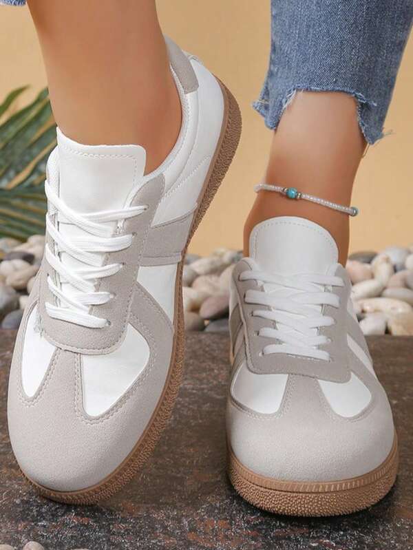 2025 Neue vielseitige flache Lässig Sneaker, Frühling/Herbst, Damenschuhe