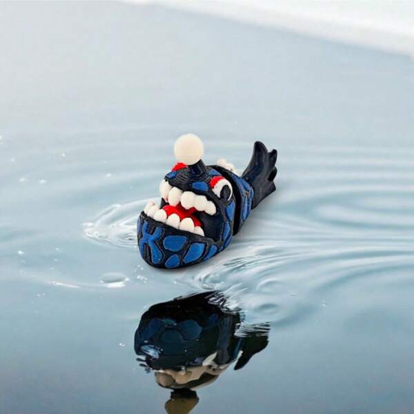 1 Peça Estátua de Peixe-Aranha Impressa em 3D - Escultura Única de Criatura Marinha Profunda para Prateleira, Decoração de Mesa - Acessórios de Mesa com Tema Oceânico - Presente Distinto Perfeito para Entusiastas da Vida Marinha e Colecionadores de Fantasia Sombria