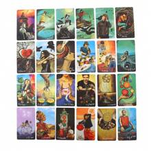 78 Stück Light Seer Tarot Karten mit Eisenbox, englische Version Wahrsagekarten, geeignet als Geschenk für Frauen zu Halloween, Weihnachten, Valentinstag, Neujahr (PDF Handbuch)