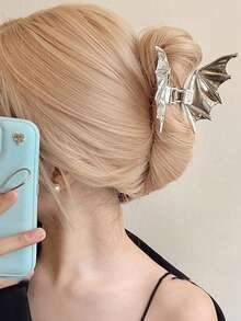 Zinc Alloy Bat Claw Hair Clip, Unique Halloween Party Accessory, Ponytail Clip. Fashionable Claw Hair Clip, Elegant Hair Clip For Women, Autumn Fashion Hair Accessory, Holiday Costume Summer Outfits Hair Clips - Multicolor - View 3
