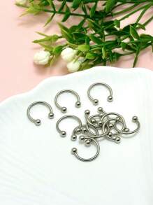 12 件/套不锈钢简约鼻环，防过敏女士礼物，适合夜市、派对、节日、生日