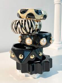 1 Vòng tay phối màu đa năng dành cho nữ, thiết kế nhiều chi tiết, thích hợp cho lễ hội, tiệc tùng, kỳ nghỉ và đeo hàng ngày, món quà tuyệt vời - Nhiều màu B - Xem 2