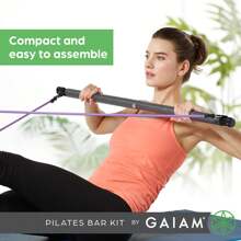 Portable Pilates Bar K For Home Workouts - Full Body Ting & Strength Training Wh Resistance Bands & Foot Straps - Compact Fness Equipment For Yoga, Barre & Pilates