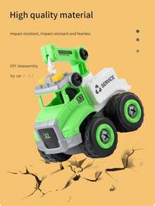 1 chiếc xe đồ chơi lắp ráp và tháo rời dành cho trẻ em, xe đồ chơi tự lắp ráp với chủ đề xe xây dựng và xe cứu hỏa, tương thích với các khối xếp hình nhỏ, phụ kiện màu ngẫu nhiên. - Nhiều màu - Xem 5