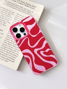 Ốp điện thoại chống rơi Chaos Striped tương thích với iPhone 11 Pro Max, 16 Pro Max, 15 Pro, 14 Plus, 13, 12, 11, 13 Pro Max, 12 Pro - Khung gương màu hồng Bột bạc - Xem 3