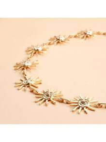 1pc Personalized Small Smiling Face, Exquisite And Fashionable Sunflower Waist Chain, For Festivals, Daily Life, Beaches, Vacations, Parties