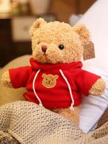 1 件可爱泰迪熊娃娃，泰迪熊娃娃，毛绒玩具，连帽衫，抱抱熊，枕头， - 彩色 - 查看 5