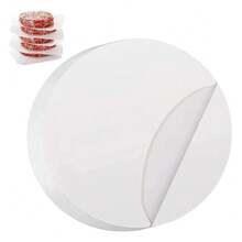 2Set (100pcs/Set) Kitchen Oil-Absorbing Sheet Burger Hamburger Press Paper Nonstick 10CM UK - White - View 2