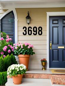 1 件 0-9 金属地址号码牌 - 金属标牌、壁挂、门牌、户外邮箱号码、家居装饰、花园装饰、前门、车库门、商店、工作室装饰、家庭地址号码牌、万圣节、感恩节。圣诞装饰、墙面艺术、礼物 - 彩色 - 查看 2