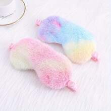 6 Stücke weiche Samt Schlafmaske, mit Hufeisen Muster, flauschig bequemer Reißverschluss, nicht elektrisches Material, geeignet für Reisen, Partys und Übernachtungen - perfekt zum Entspannen und Schlafen zuhause oder unterwegs