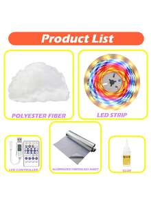 Acosh Neon Đèn LED hình đám mây RGB, tích hợp ứng dụng thông minh và điều khiển từ xa, chiếu sáng theo nhịp điệu âm nhạc, đổi màu đa sắc, thích hợp cho các dịp lễ, tiệc tùng, trang trí nhà cửa, phòng ngủ, đèn đám mây mộng mơ. - nhiều màu - Xem 11