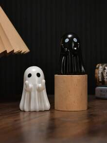 万圣节可爱白色幽灵派对装饰、庭院装饰、书桌装饰、小装饰、万圣节桌面装饰、万圣节必备装饰