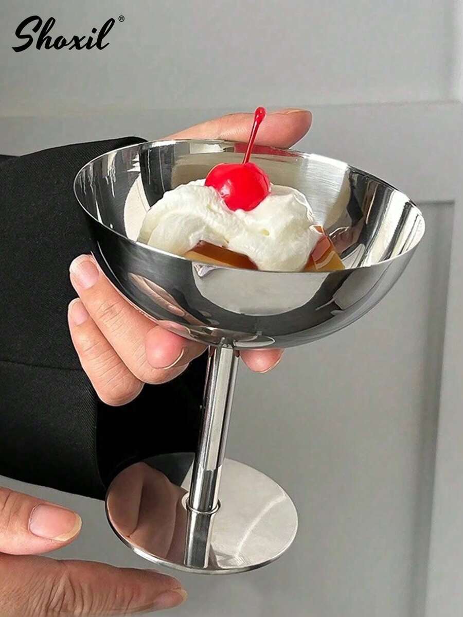 shoxil 1 件不锈钢甜点杯、甜点碗、冰淇淋杯、布丁杯、甜点勺，适用于派对/节日/节庆/家庭聚会