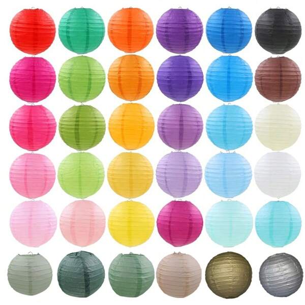 1 pieza Pantalla de lámpara de papel redonda, decoración de dormitorio, suministros para fiestas