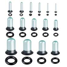 SWANJO 2 件玻璃耳塞拉伸套件短锥形扩张器 1.6-16 毫米拉伸耳道和耳塞身体穿孔饰品 - Glass - 查看 7