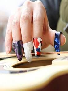 Bộ gảy ngón cái và ngón trỏ nhiều màu, gảy ngón cái cho đàn guitar, mandolin, banjo - Nhiều màu - Xem 8