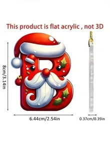 1pc Christmas 26 Alphabet Hanging Decorations - 2D Acrylic Alphabet Tree Hanging Christmas Decorations For Home & Office,Perfect For Holiday Parties & Gifts,Christmas Decrations(Please Remove The Film And Use It,Rope Color Random.)