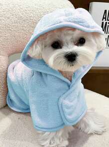 1 Pc Pet Bathrobe Hood Design, Multiple Sizes & Colors Available, Puppy Towels, Pet Towels, Dog Accessories, Cat Towels, Dog Towels, Super Absorbent Quick Drying Pet Towels With For All Pets, Dogs & Cats, Pet Towels For Drying Dogs & Cats Large, Adjustable Pets Robes For Bath, And Dog Dryer For Dogs & Cats, Pet Supplies, Bath Towels, Wearable Towels, Long Robe, Bath Robe, Bathroom Decors, Bathroom Accessarles, Valentine's Day Gift