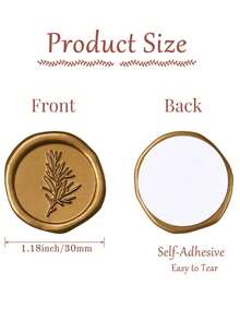 10/30/50/100 Wax Seal Stickers, Wedding Invitation Envelope Seal Stickers, Self- Adhesive Antique Gold Stickers, Perfect For Invitation, Envelopes, Gift Wrapping, Party, Christmas - Bronze - View 29