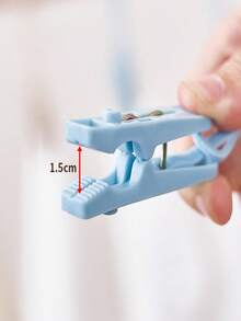 12pcs Clothes Pins Set With Multicolor Clips And Durable Plastic Rope For Outdoor Clothesline Drying, Windproof, Strong Hangers To Secure Socks, Hats, Pants, Bras, Underwear, Towels, And Photos; Versatile Laundry Clips For Home, Dorm, Balcony, And Laundry Room; Easy To Use, Rust Resistant, Gentle Grip, Non-Snag, Lightweight Plastic, Quick Clip Securement - Multicolor - View 9