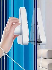 Magnetic Double-Sided Window Cleaner For High-Rise Buildings,Strong Magnetic Glass Cleaning Tool For 3-10mm Single-Ply Windows In Living Room/Bedroom/Bathroom,No Electricity Needed, Durable ABS Plastic,Perfect For Office Cleaners, Elderly & Pet Owners,Great For Housewarming & Christmas Gifts,Anti-Fall Safety Rope Included,Suitable For Single-Layer Glass