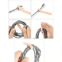 20pcs Multi-Color Reusable Multifunctional 5-Hole Silicone Cable Ties, Cable Ties Data Cable Organizer, Multipurpose Cable Organizer For Wires And Cables, Grocery Bag Ties, Curtain Ties, Easy To Use And Multifunctional Accessory For Home And Travel Power Bank Travel Bag Portable Charger Charger Case School College Back To School Headphone Case Cable Bag Electronic Bag Dorm Camping - 隨機顏色混合出貨 - 查看 2