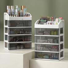 NetHong 4/5Tier Large Makeup Storage Box Case Cosmetic Stationery Drawer Desktop Table Organiser - White - View 2