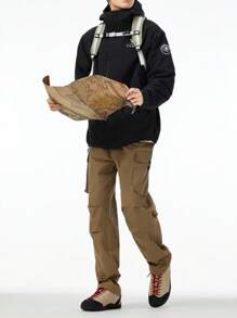 CAMEL CROWN 三合一男士羽绒服，可拆卸抓绒内衬，防风防水硬壳登山外套 - 幻影黑 - 查看 2