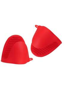 2pcs/Set Silicone Oven Glove & Pot Holder Set, Heat-Resistant Kitchen Gloves & Mini Pot Handle Cover For Cooking And Baking, Kitchen Stuff Camping Camping Stuff - Multicolor - View 16