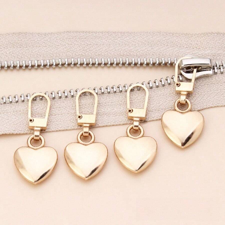Replacement Zipper Pulls - Universal Removable Sliders For Coat, Backpack, Suitcase Zipper Repair - Gold - View 1