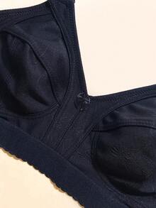 3 chiếc áo ngực in hoa thường ngày - Thoải mái tối giản thường ngày - Thể thao thường ngày - Áo ngực vải dệt kim thường ngày cỡ lớn dành cho nữ - màu đen - Xem 10