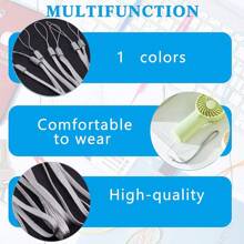 1 件迷你手持风扇，带腕带，1 档速度设置，需要 AAA 电池（不包含在内）