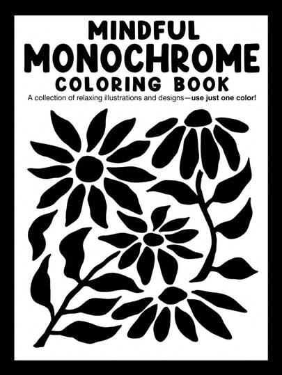 (80页/270克>Ama 212克) 适合成人和儿童的单色图画书 | 包含令人放松的插图和设计 | 单色放松设计，用于缓解压力和艺术治疗 | 适合女性和青少年的返校用品、感恩节、缓解焦虑的礼物 | 不要只坚持一种颜色 - 尝试其他颜色组合！