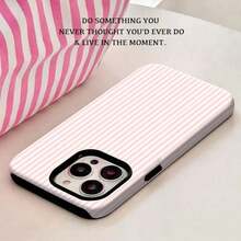 1pcPretty Pink Stripe Design Element-Design Phone Case, Suitable For IPhone Models 16, 15, 14 Pro Max, 13, 11, 11, XR, XS Plus Phone Cases, Made Of TPU Silicone Material, Providing Shock And - 黑色 CZ211 - 查看 9