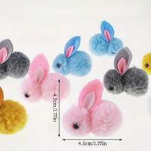 لعب أرنب من القماش الناعم - ألعاب تفاعلية لقطط، لا تحتاج بطاريات، مصنوعة من مواد قماشية متينة مناسبة لجميع أنواع القطط - ألعاب للقطط للمضغ واللعب، ديكور أرنب كرتوني جميل للأعياد، إكسسوارات للتصوير الفوتوغرافي؛ قطط، هدايا عيد الحب، رمضان، عيد الفصح - متعدد الألوان - مشاهدة 6