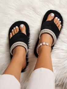 Ladies Indoor Bedroom Slippers With Non-Slip Soles, Open-Toed Sandals In Summer, Memory Foam Slippers.