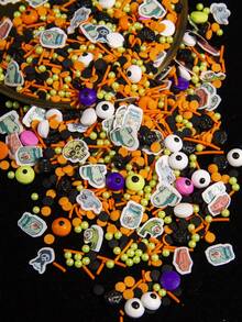 85g/3oz Halloween Cake Decoration Edible Sugar Sprinkles,Halloween Sprinkles For Cupcake Biscuits Desserts Party Halloween-Themed Parties Bake Decoration