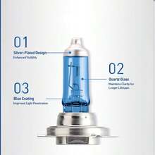 PHILIPS 2 件装飞利浦汽车照明 H1 H4 H7 H11 HB3 HB4 CrystalVision Platinum 高级升级汽车替换亮白色车头灯灯泡，适用于部分远光灯、近光灯、雾灯位置