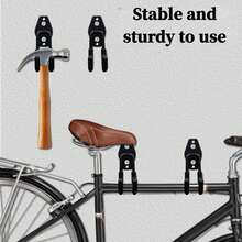 2pcs Heavy Duty Metal Hooks, Reinforced Specialty Hanging Rack, Warehouse Hardware Tool Storage Hanger, Suitable For Bicycle, Pipe, Skateboard, Ladder, Metal Cable Wall Mount Organizer Space-Saving Multi-Purpose Adjustable Stackable Portable