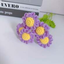 10pcs Handmade Crochet Daisy Flower Versatile Decor For Home, Car, Office, Charming Personal Touch, Simulation Flower Gift For Girlfriend Valentine's Or Teacher's Day Mother's Day Wedding Birthday Decor