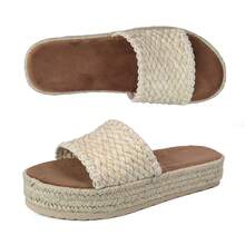 Sandals For Women Wedge Bohemian Slide Lightweight Summer Beach Shoes - Màu Khaki - Xem 7