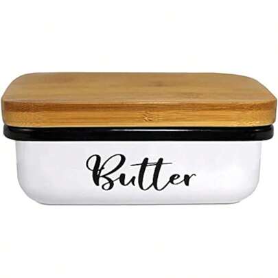 Home Acre Designs Butter Dish With Lid For Farmhouse Home Decor, Kitchen Collection