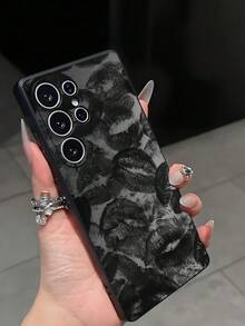 1 carcasă de telefon neagră anti-alunecare, cu design minimalist Tie Dye Ink Lip, compatibilă cu , Honor, Redmi, Galaxy, 12T/13T/14T