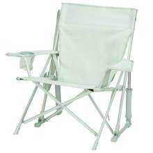 Outdoor Kickback Rocker Foldable Rocking Camp Chair, Heathered Indigo - Green - View 4