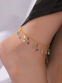 1 Pc Women Multicolor Beads Summer Anklet, Fashionable Ins Style, Suitable For Beach, Vacation, Daily Wear - Multicolor - View 9