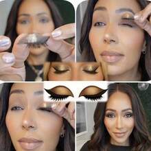 The New Self-Adhesive Shiny Golden Onion Glitter Powder Eyeliner, Eyeshadow And Eyelash Sticker Three-In-One Is Reusable And Suitable For Parties. Halloween, Music Festivals, Christmas, Multiple Colors To Choose From To Create A Thick And Big Eye - 金色 - 查看 3