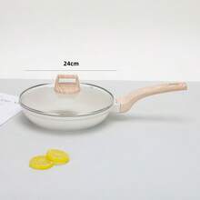 不粘陶瓷炊具套装，电磁炉不粘花岗岩烹饪套装，包括煎锅，煎锅，汤锅和奶锅，厨房烹饪套装，带凉爽手柄以保持凉爽，白色花岗岩涂层， - 彩色 - 查看 15