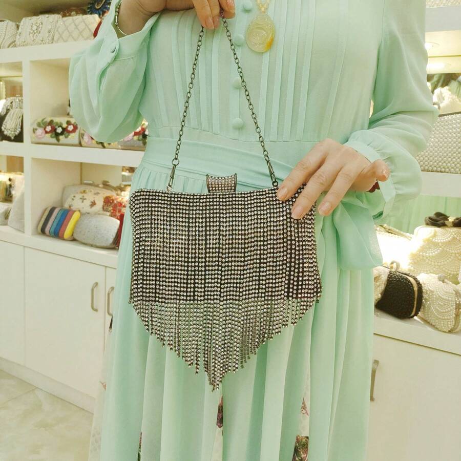 Bolsa de banquete feminina bolsa de ombro para casamento bolsa de madrinha diamante brilhante