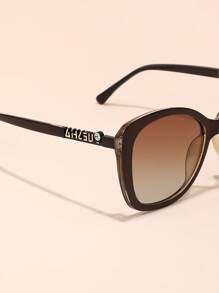 Verywork 1 件几何现代简约风格经典品牌设计女士时尚眼镜，适合街拍音乐节约会服装时尚配饰，适合夏季海滩度假、户外、旅行太阳镜，优雅风格超大方形镜框